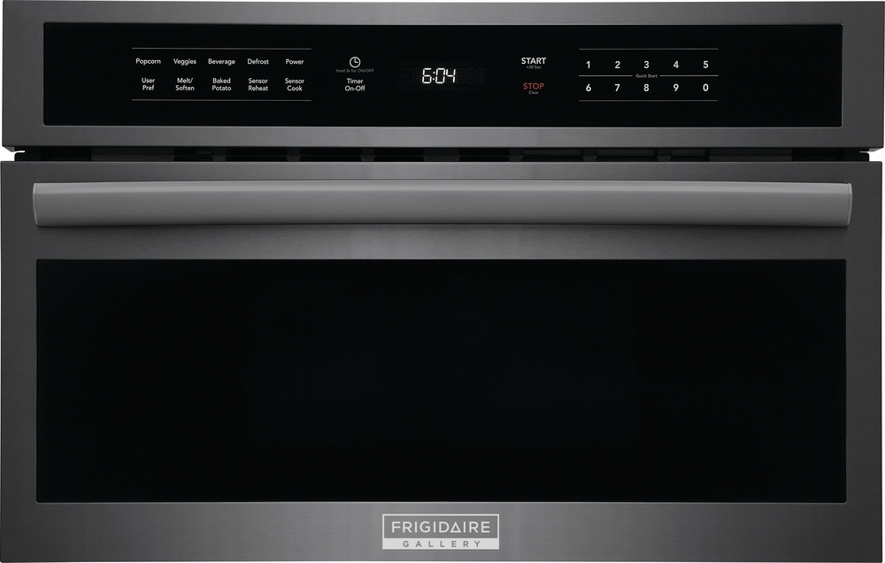 Frigidaire Gallery 30″ Black Stainless Steel Built-In Microwave Oven with Drop-Down Door GMBD3068AD