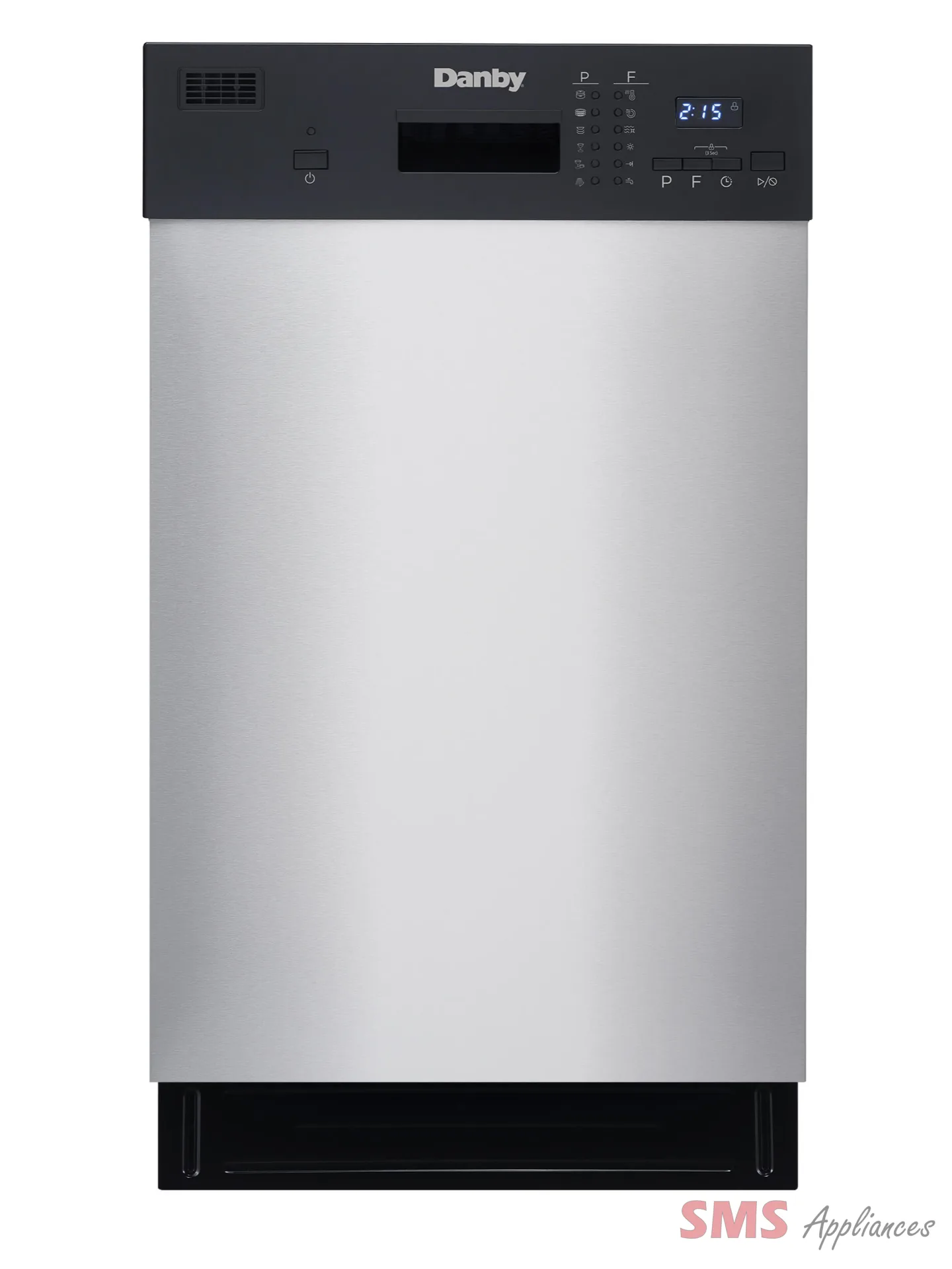 Danby 18″ Wide Built-in Dishwasher in Stainless Steel DDW1804EBSS