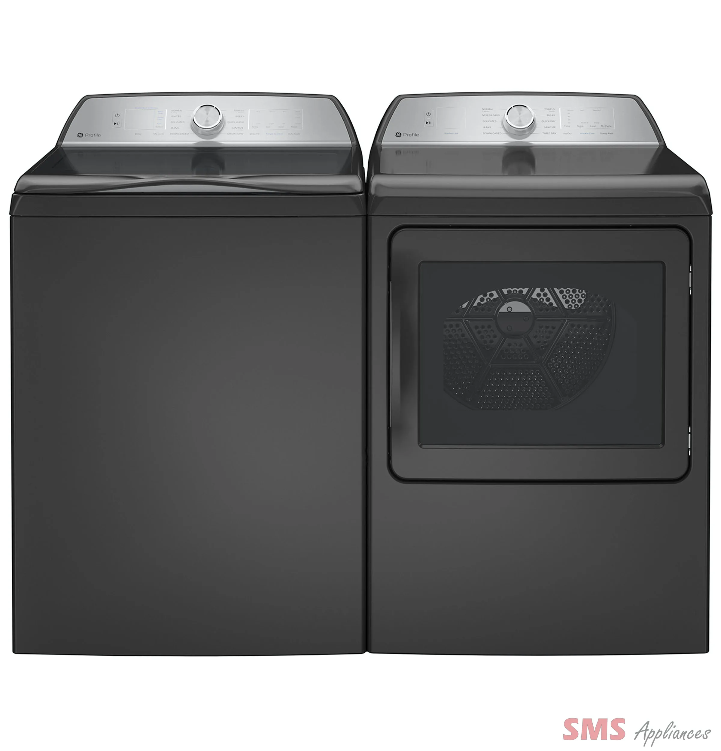 GE Profile Electric Dryer and Washer Set Diamond Grey / White –  PTD60EBMRDG, and PTW600BPRDG / PTD60EBMRWS, and PTW600BSRWS