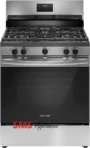 The Frigidaire 30 inch Gas Range - FCRG3052BS with modern design and advanced cooking features, available at SMS Appliances.