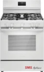 Frigidaire 30-inch Gas Range - FCRG3052BW in white, showcasing modern design and efficient cooking features.