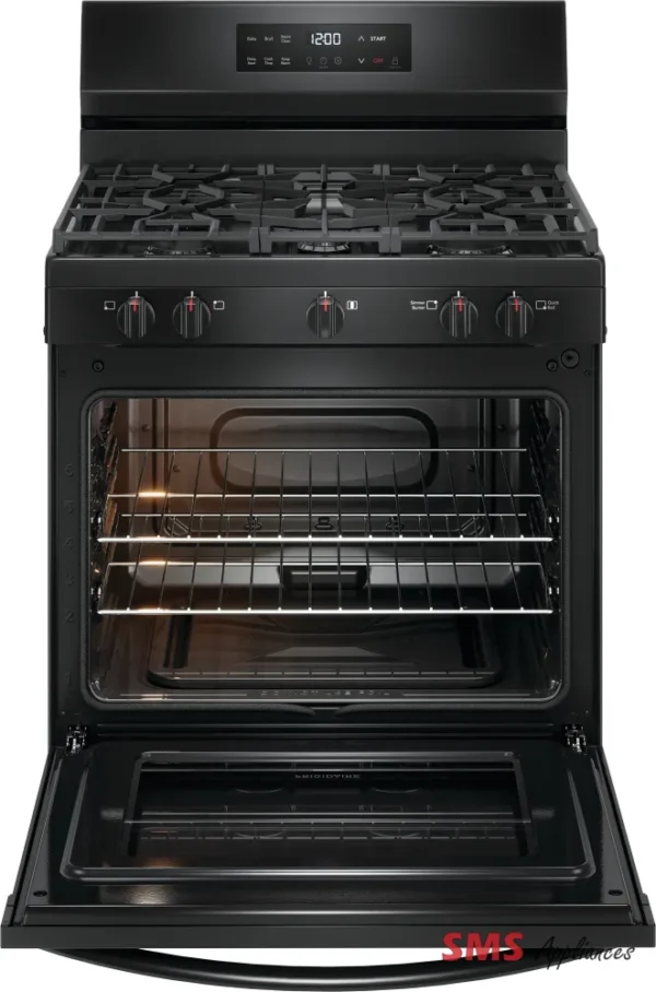 Frigidaire Gas Range - FCRG3062AS with Quick Boil feature for speedy cooking, showcased in a sleek, modern kitchen setting.