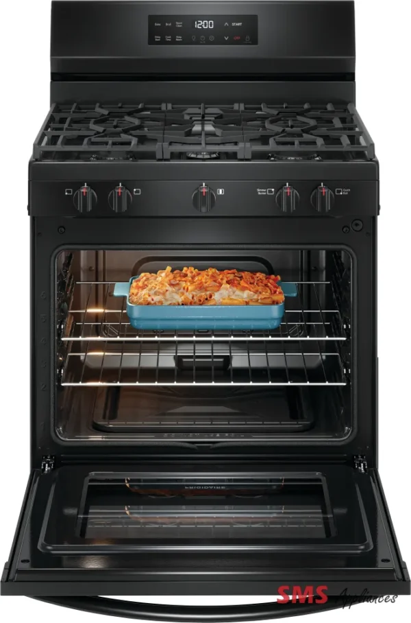 Frigidaire Gas Range - FCRG3062AS with Quick Boil feature for speedy cooking, showcased in a sleek, modern kitchen setting.