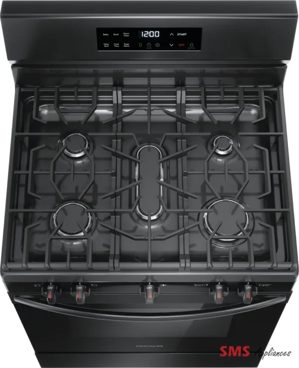 Frigidaire Gas Range - FCRG3062AS with Quick Boil feature for speedy cooking, showcased in a sleek, modern kitchen setting.