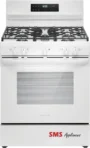 Close-up of Frigidaire Gas Range - FCRG3062AW featuring Quick Boil technology, displayed in a modern kitchen setting for efficient cooking.
