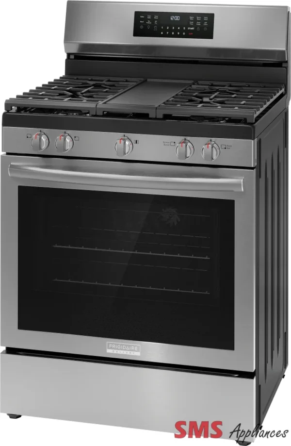 Frigidaire Gallery 30" Rear Control Gas Range with Total Convection GCRG3060BF