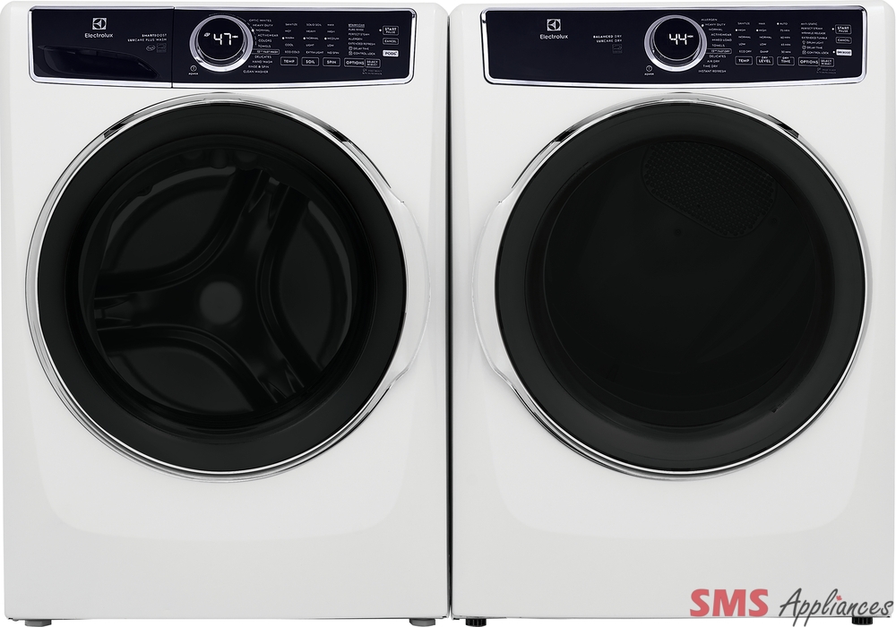 Electrolux Laundry Set of Front Load Washer 4.5 Cu. Ft. ELFW7637AW, and Electric Dryer 8.0 Cu. Ft. ELFE763CAW, or Gas Dryer ELFG7637AW