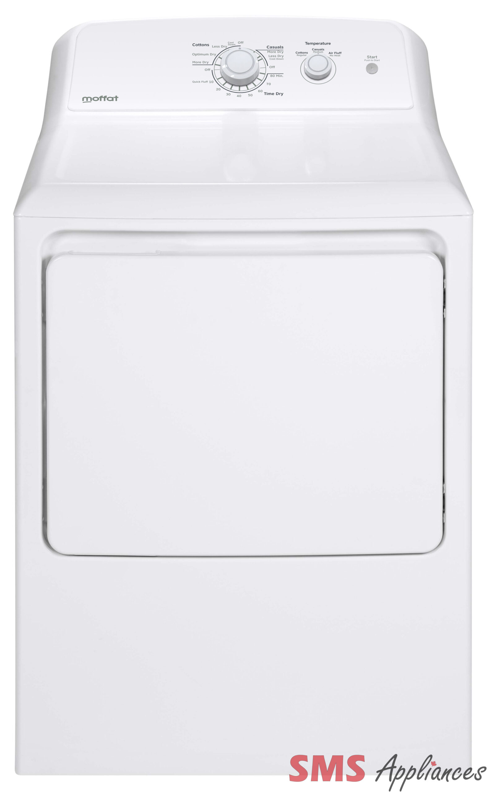 Moffat 6.2 cu.ft. Top Load Electric Dryer MTX22EBMRWW