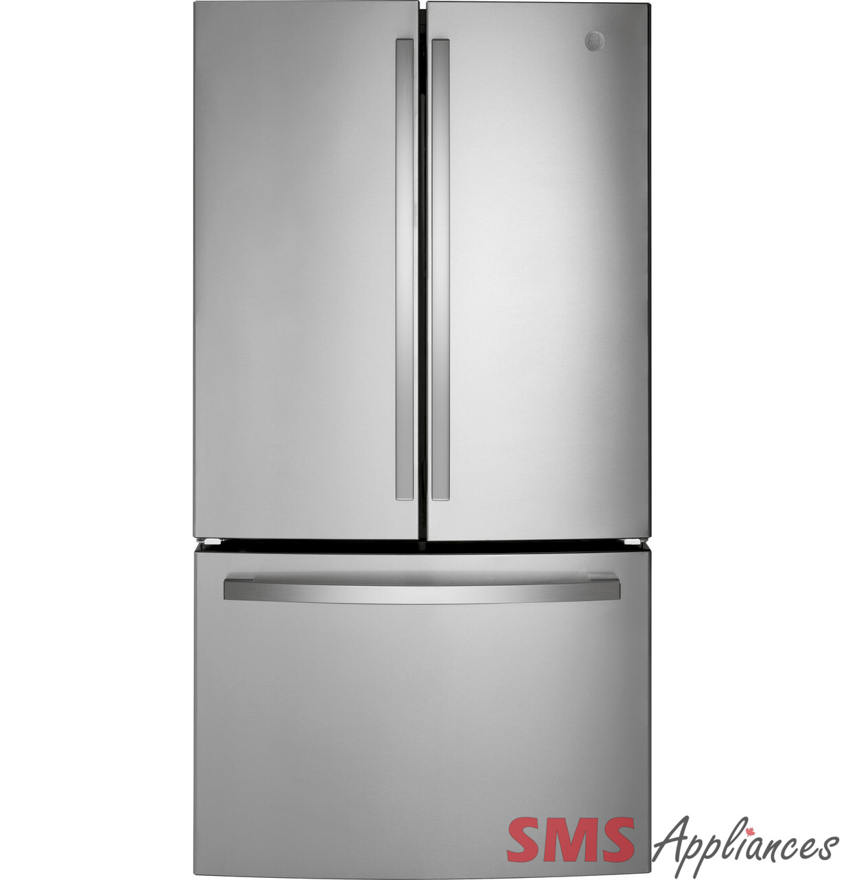 GE® 21.9 Cu. Ft. Fingerprint Resistant Counter-Depth French-Door Refrigerator GWE22JYMFS