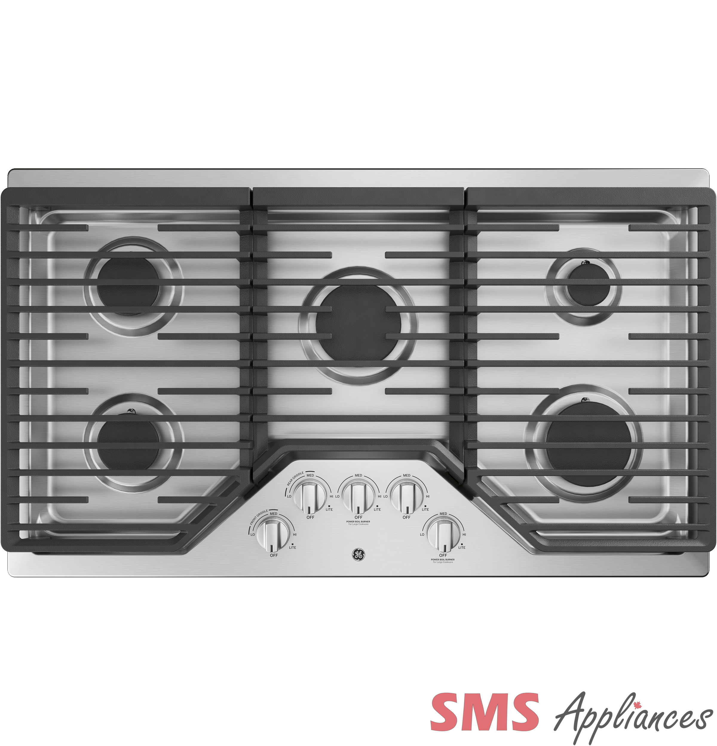 GE 36″ Built-In Deep-Recessed Edge-to-Edge Gas Cooktop JGP5036SLSS