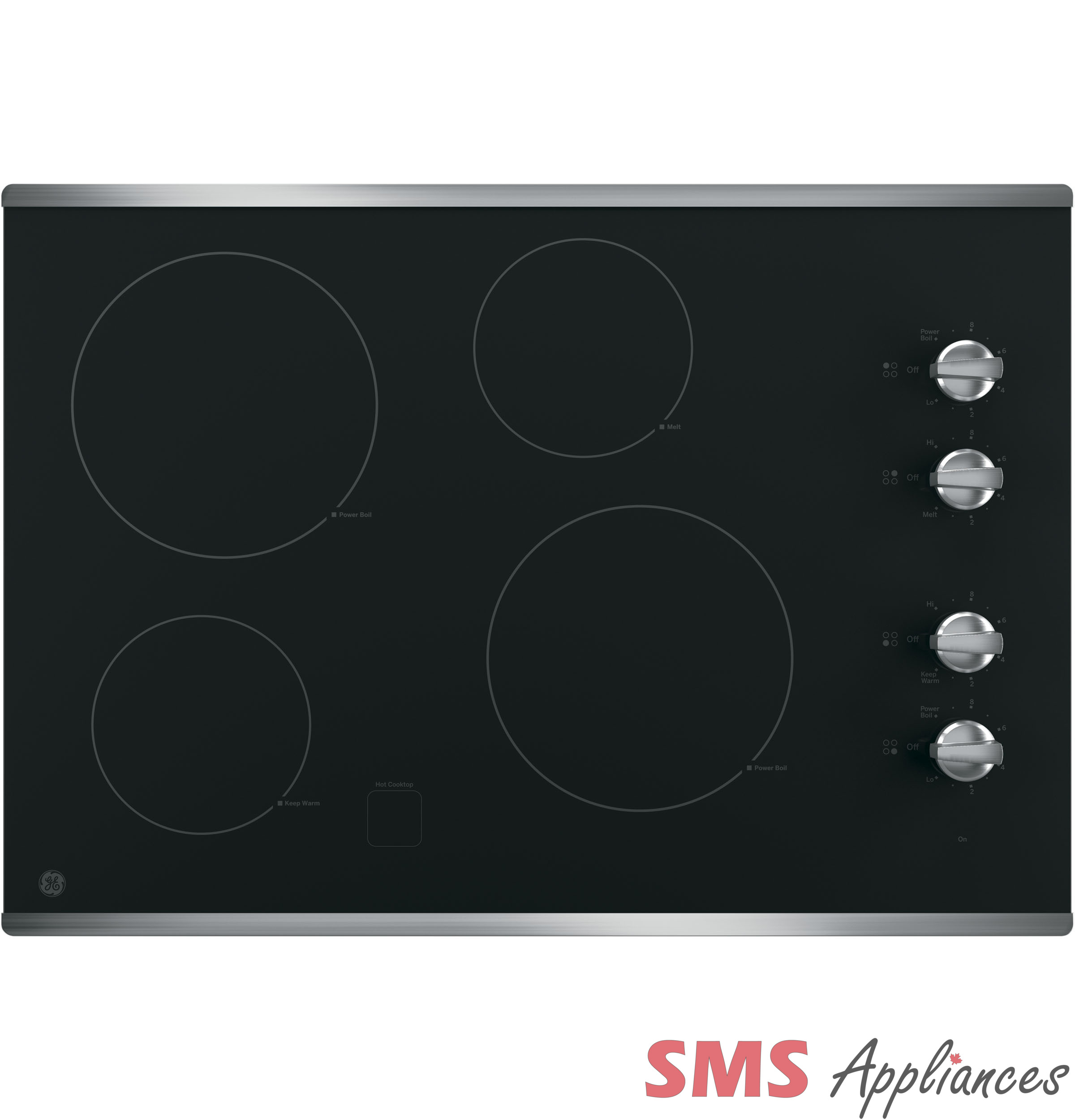 GE 30″ Electric Smoothtop Cooktop JP3030SJSS