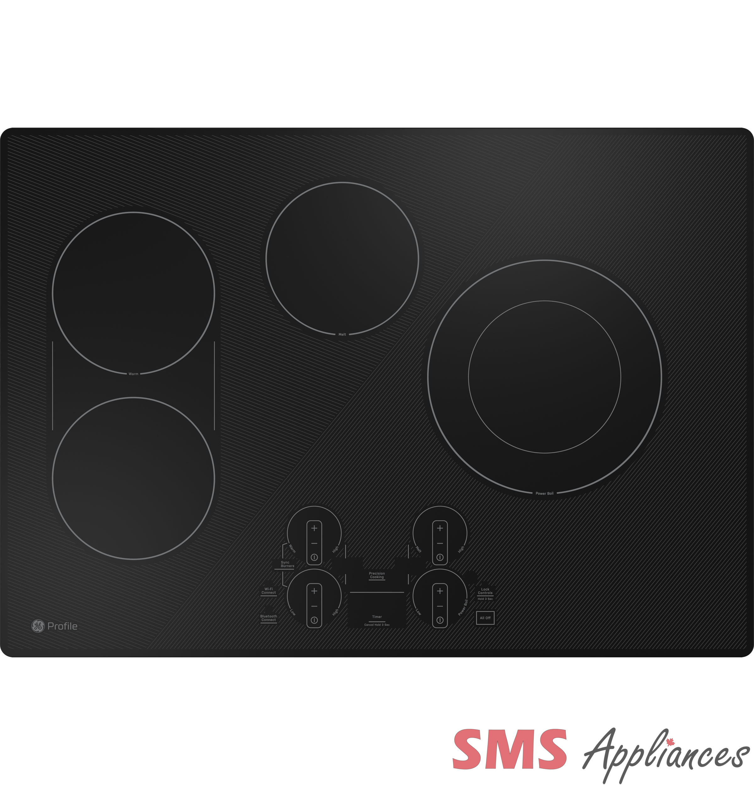 GE Profile 30″ Built-in Touch Control Electric Cooktop PEP7030DTBB