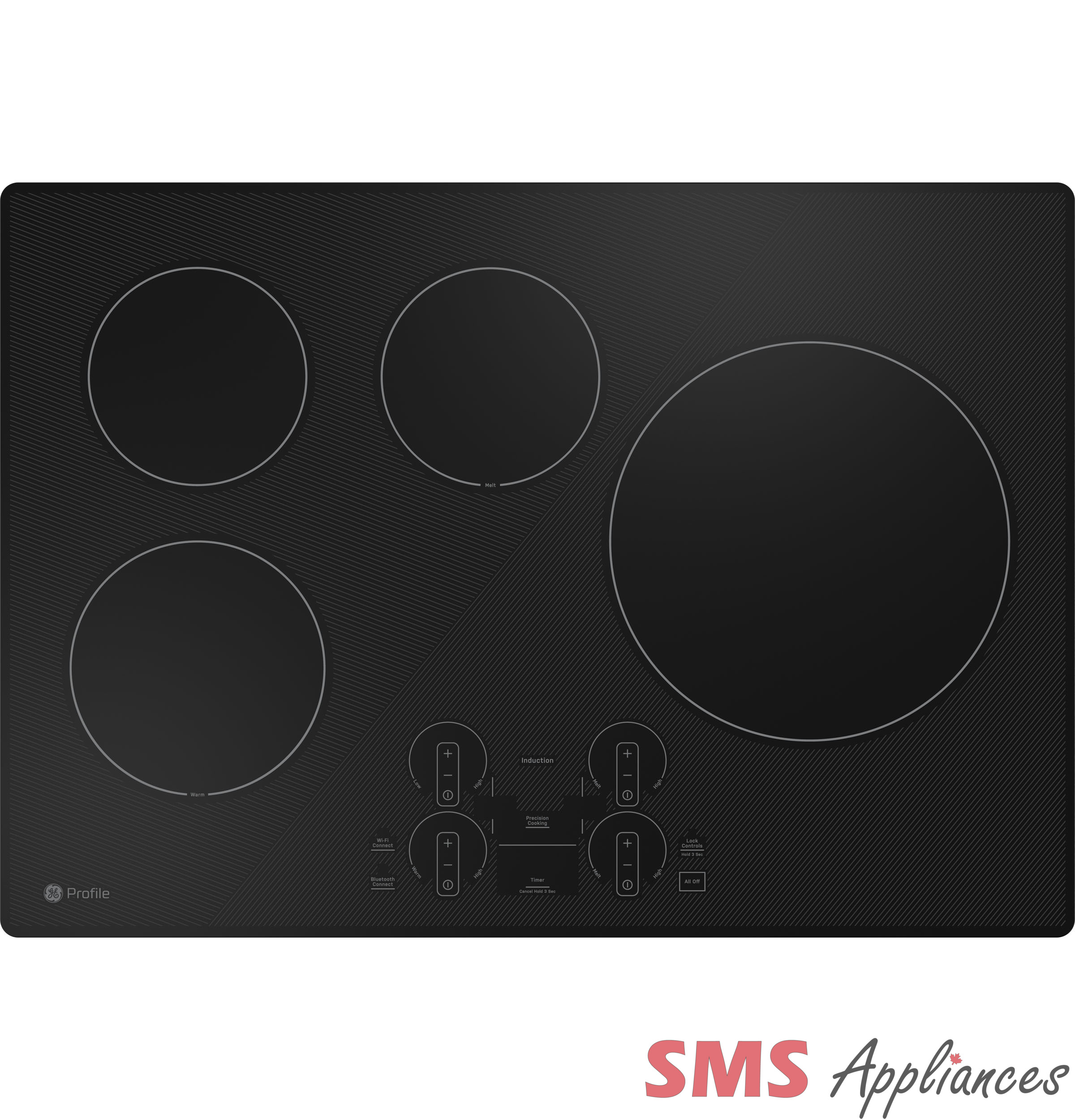 GE Profile 30″ Built-in Touch Control Induction Cooktop PHP7030DTBB