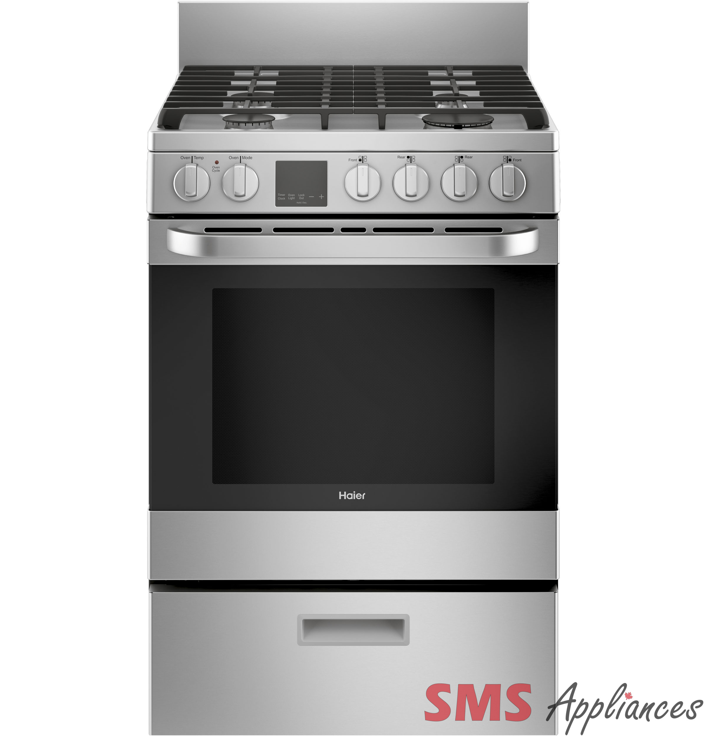 Haier 24″ Gas Slide-In Range QCGAS740RMSS