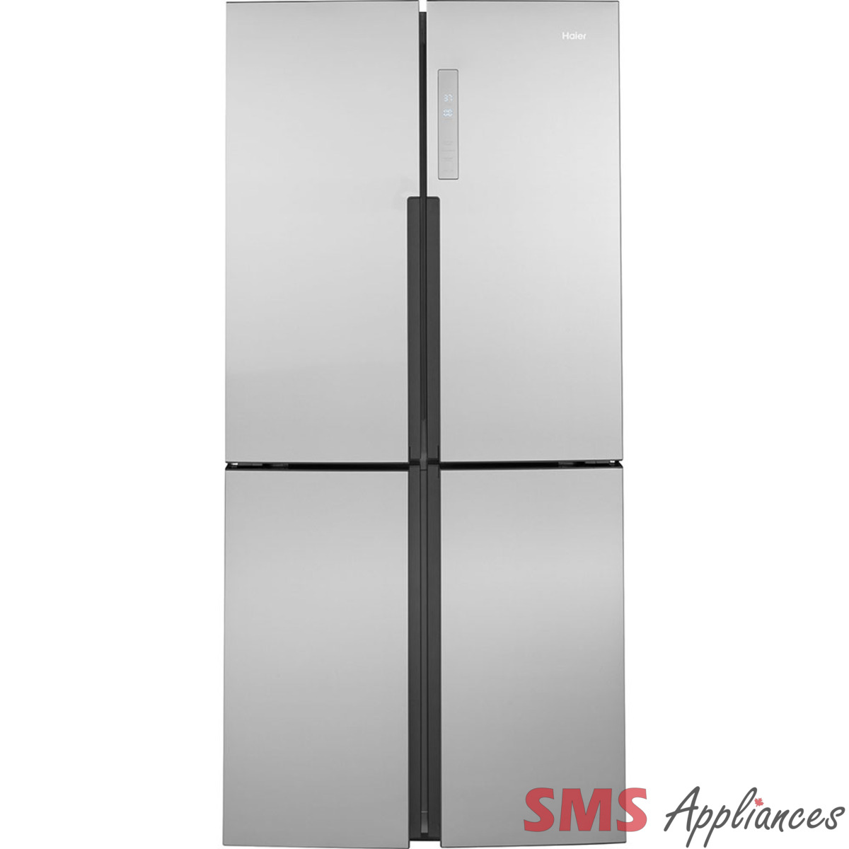 Haier 16.4 Cu Ft Quad Door Refrigerator Fingerprint Resistant QHE16HYPFS