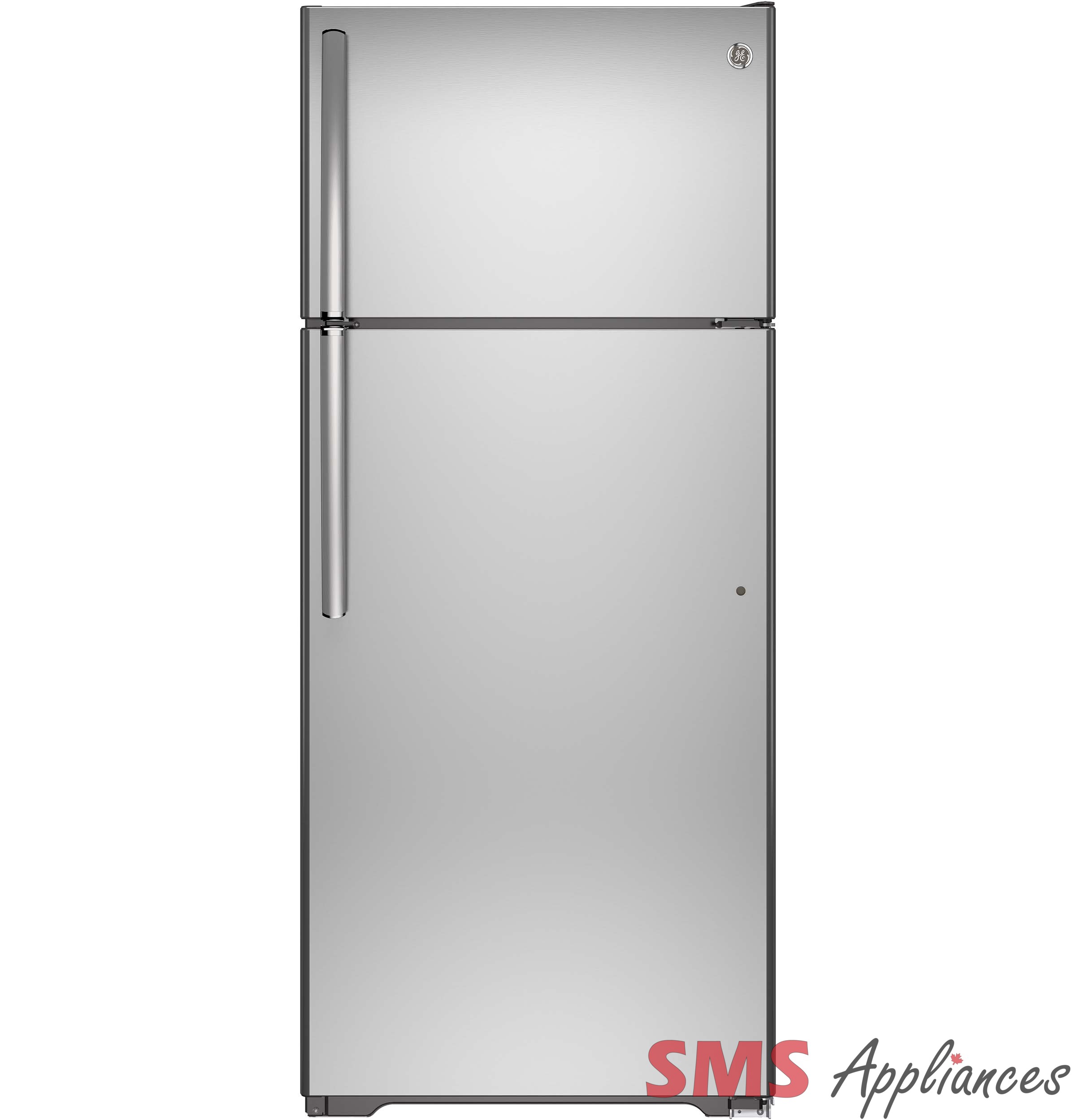 GE® Energy Star 18 Cu. Ft. Top-Freezer Refrigerator GTE18FSLKSS