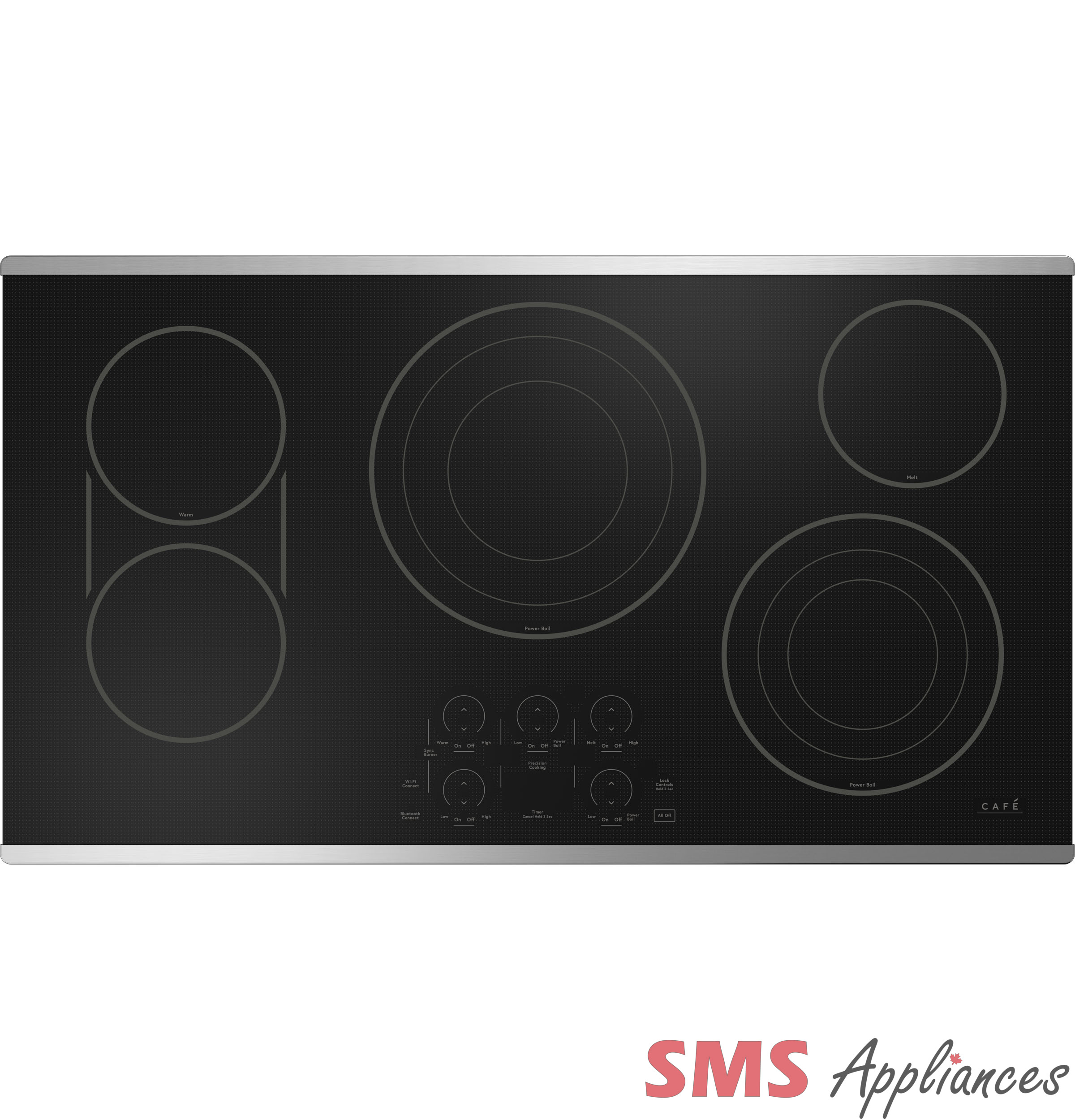 Café 36″ Touch-Control Electric Cooktop – CEP90362TSS