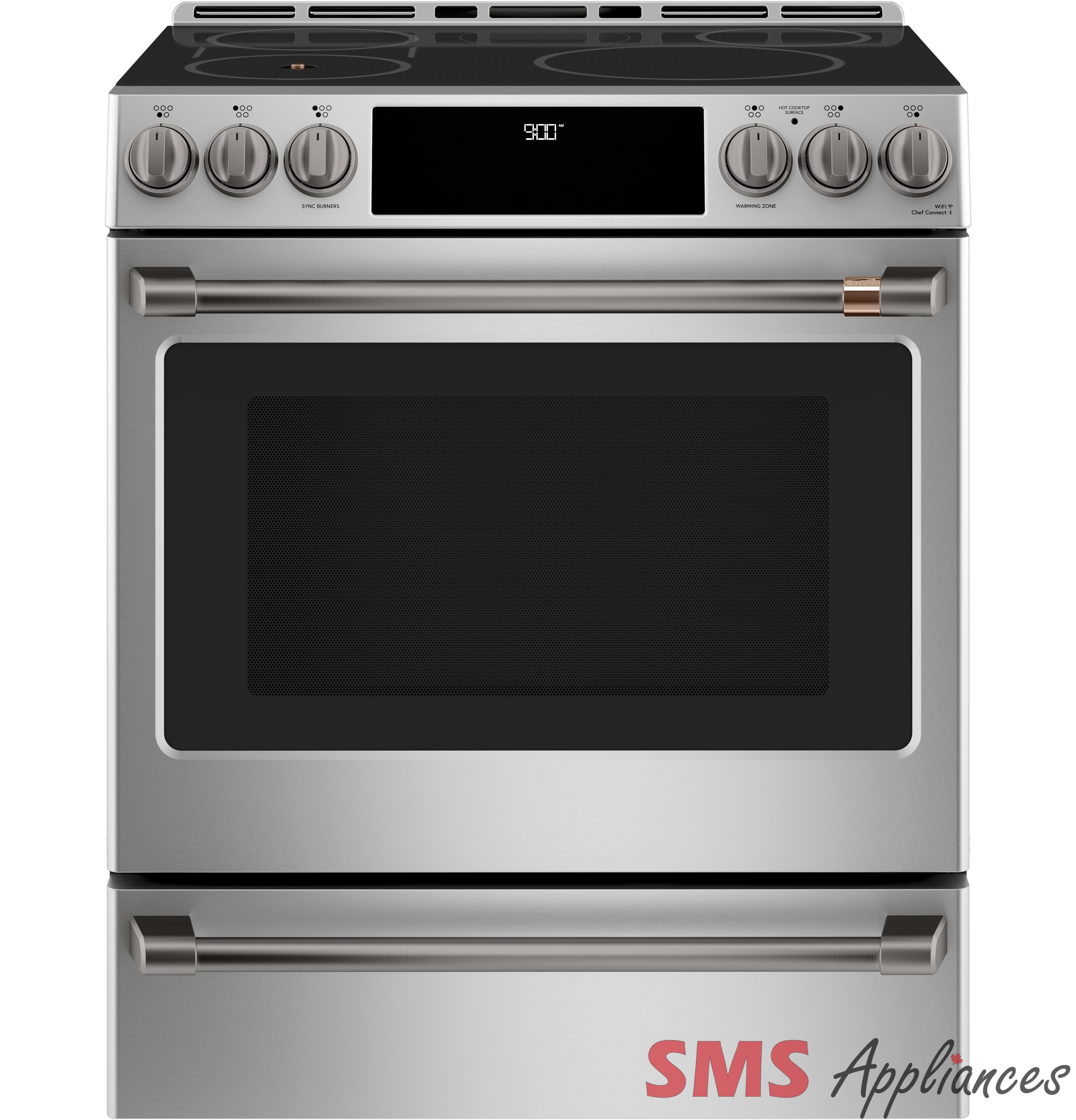 Café™ 30″ Slide-In, Induction and Convection Range – CHS90XP2MS1