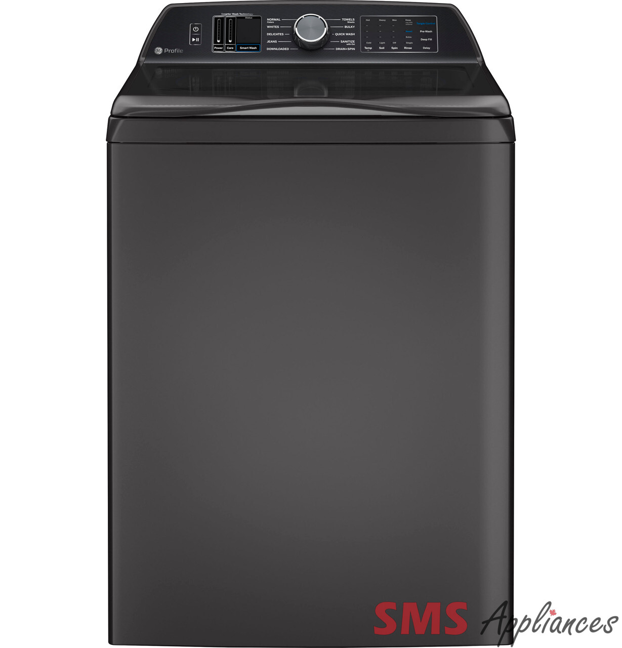 GE Profile 6.2 Cu Ft (IEC) Washer with Smarter Wash Technology – PTW700BPTDG
