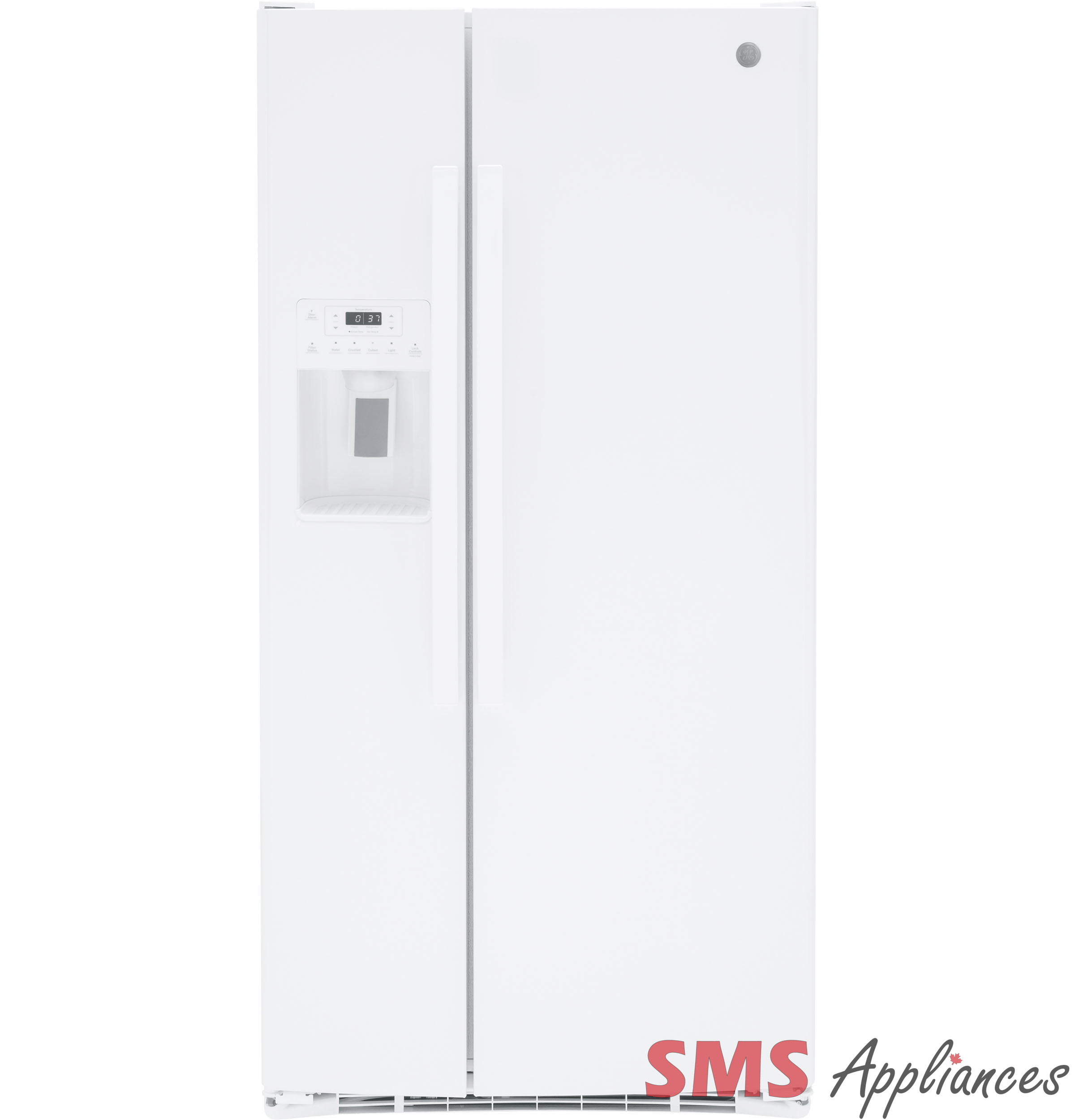 GE 23.2 Cu. Ft. Side-By-Side Refrigerator  – GSS23GGPWW / GSS23GGPBB