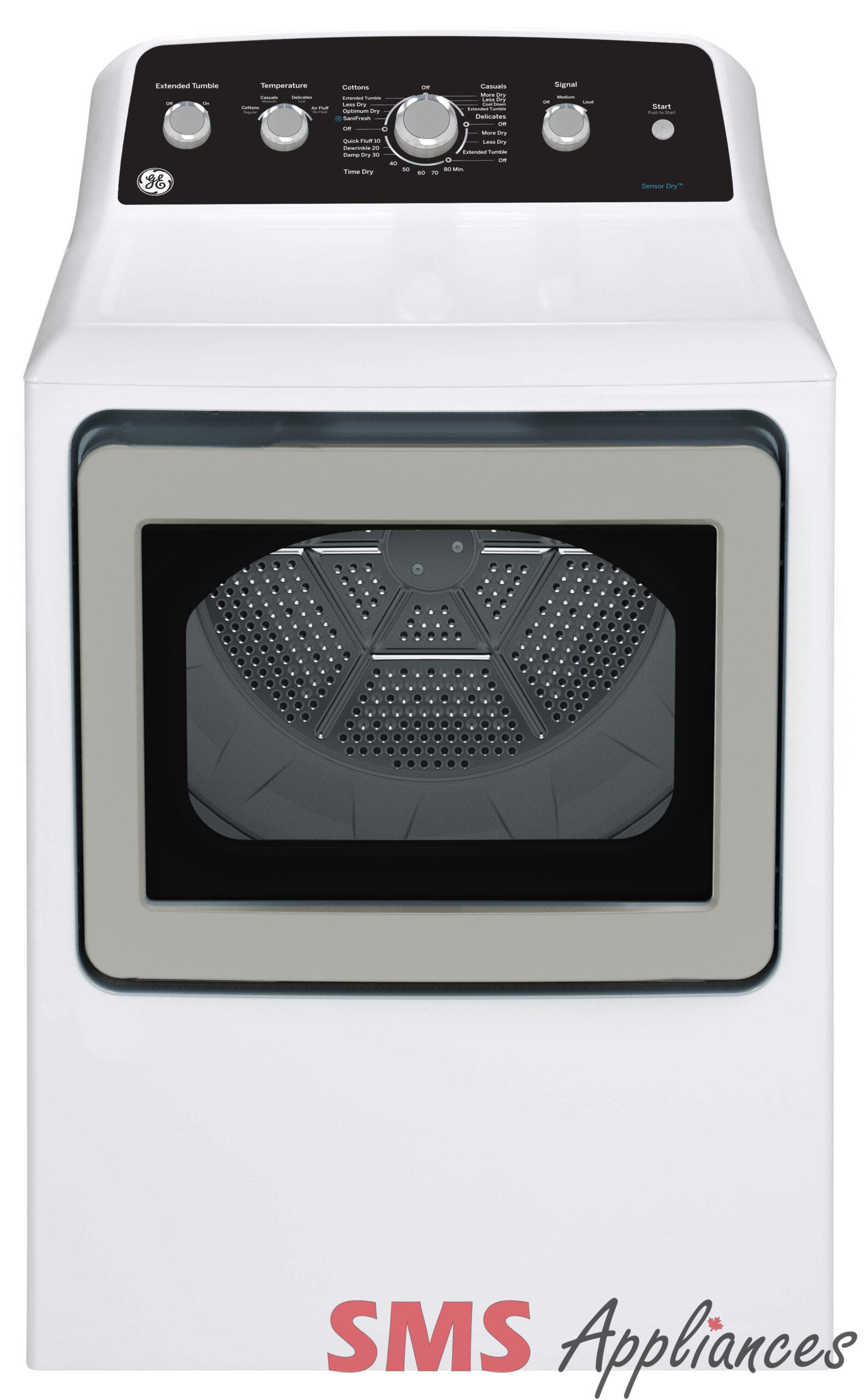 GE 7.2 cu.ft. Top Load Gas Dryer – GTD49GBMRWS