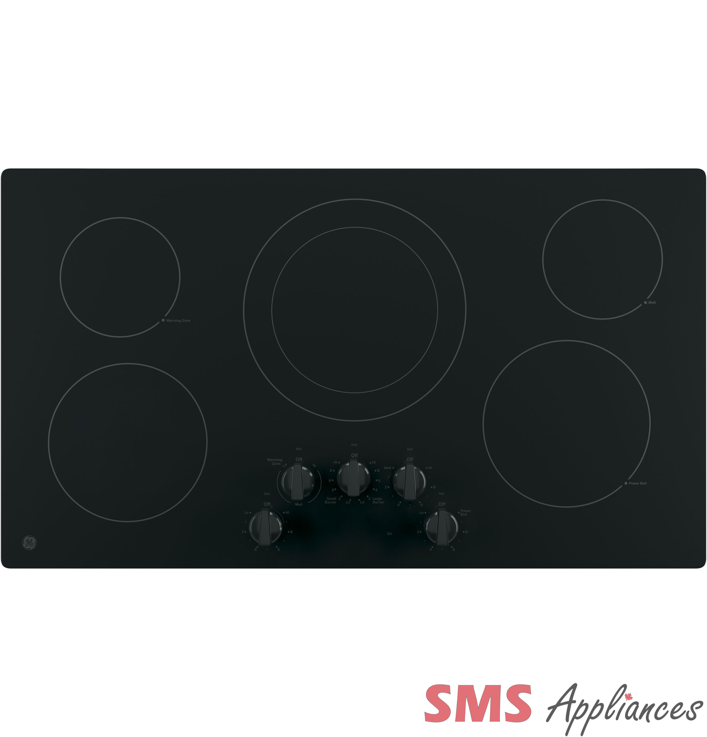 GE 36″ Radiant Electric Cooktop – JP3036DLBB