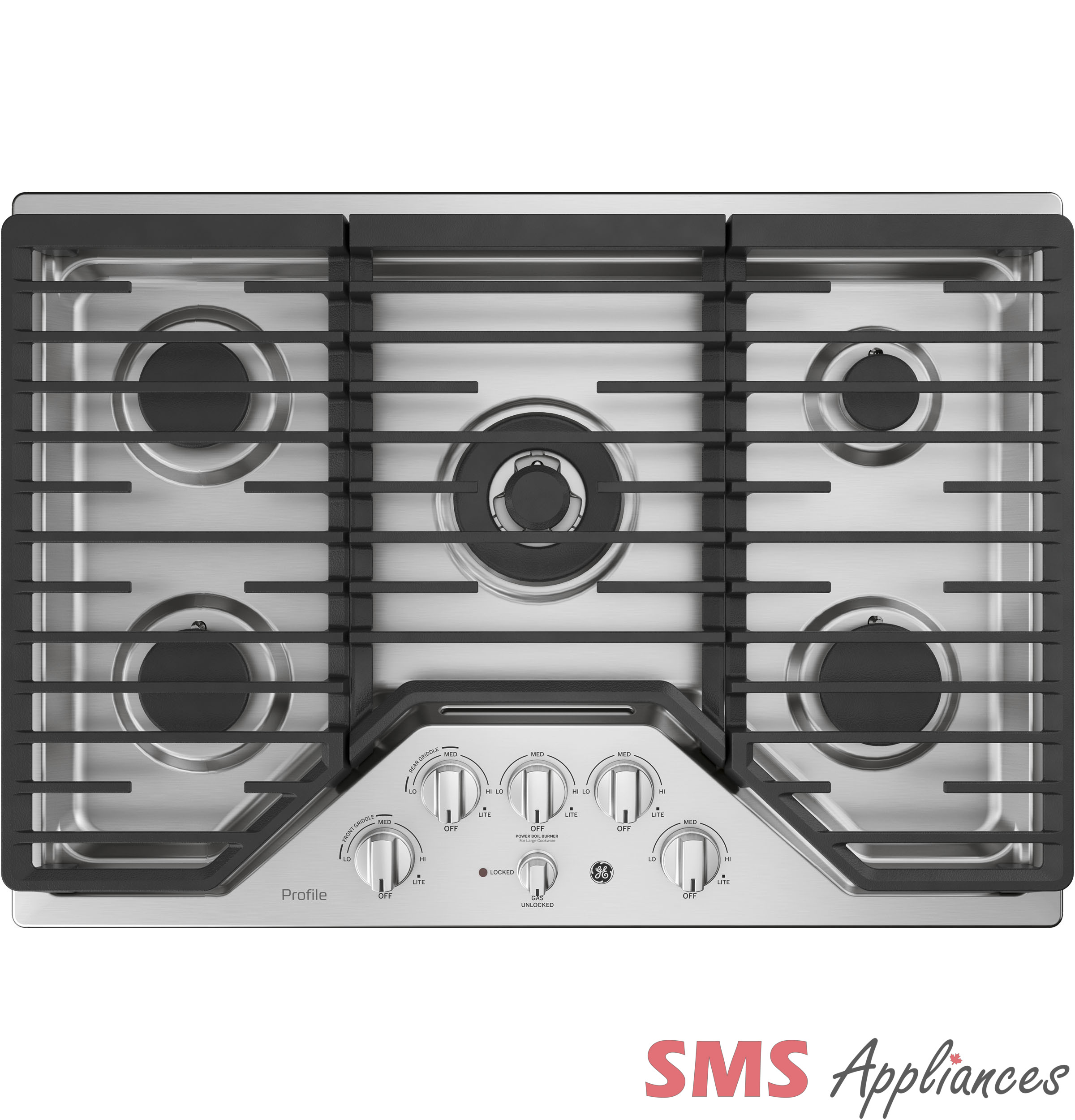 GE Profile 30″ Gas Cooktop – PGP9030SLSS