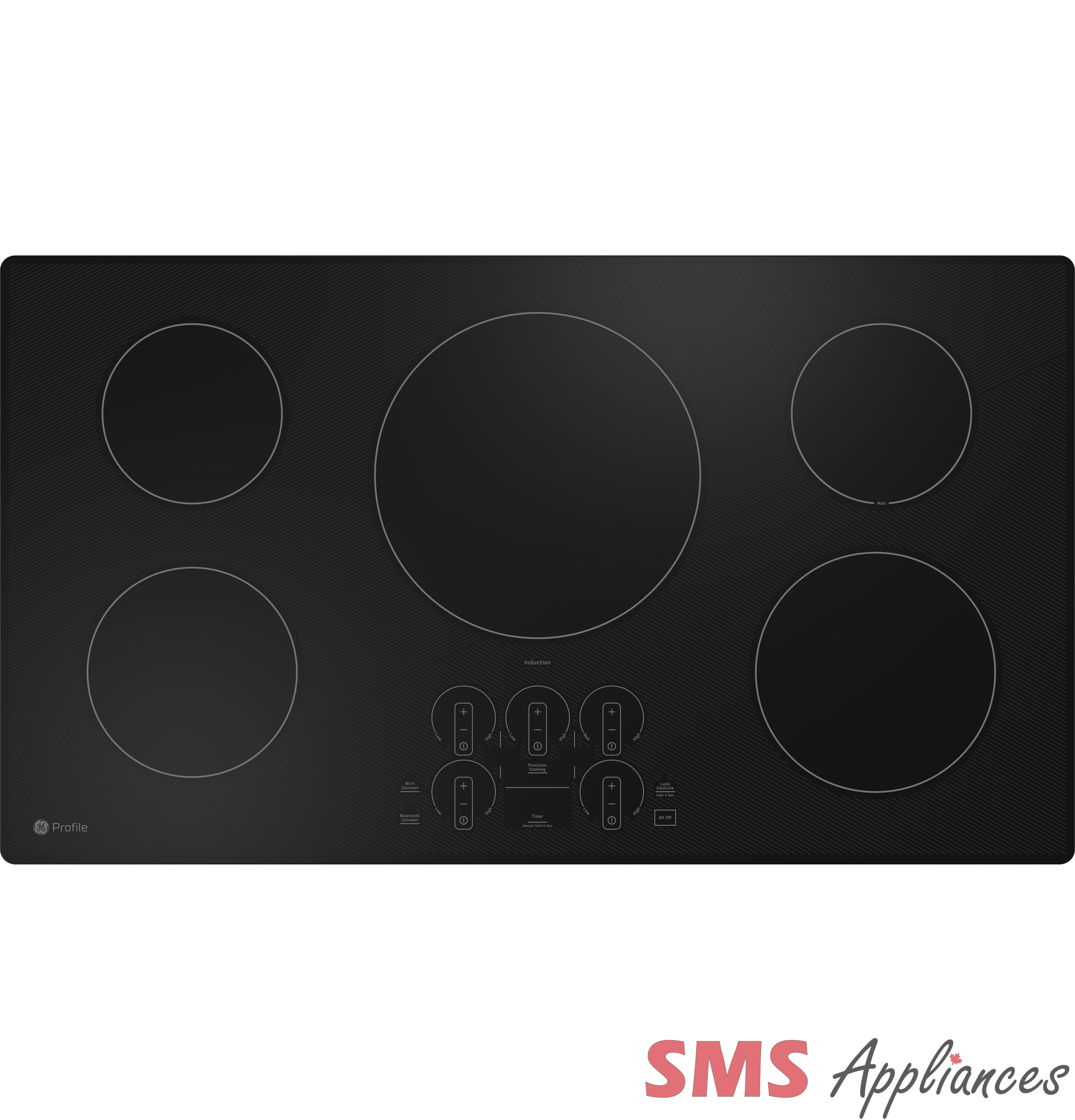 GE Profile 36″ Induction Cooktop Black- PHP7036DTBB